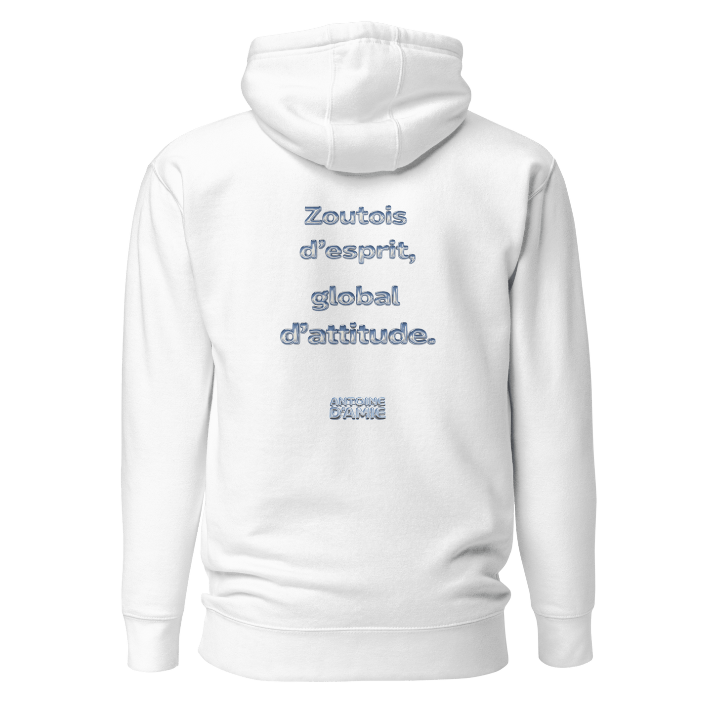 "ZOUTOIS D'ESPRIT, GLOBAL D'ATTITUDE." Embroidered Hoodie - Antoine D'Amie