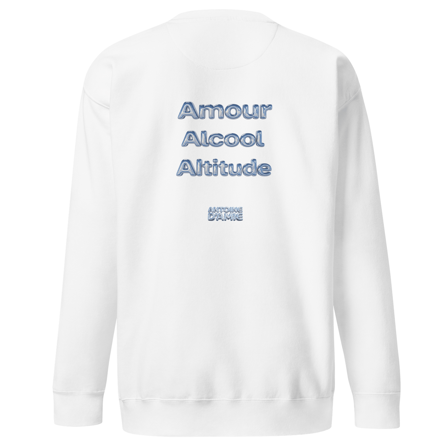 "AMOUR ALCOOL ALTITUDE" Embroidered Crewneck - Antoine D'Amie