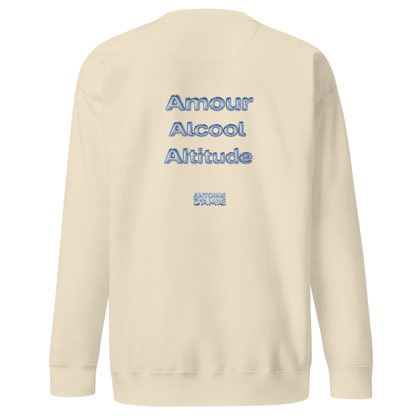 "AMOUR ALCOOL ALTITUDE" Embroidered Crewneck - Antoine D'Amie