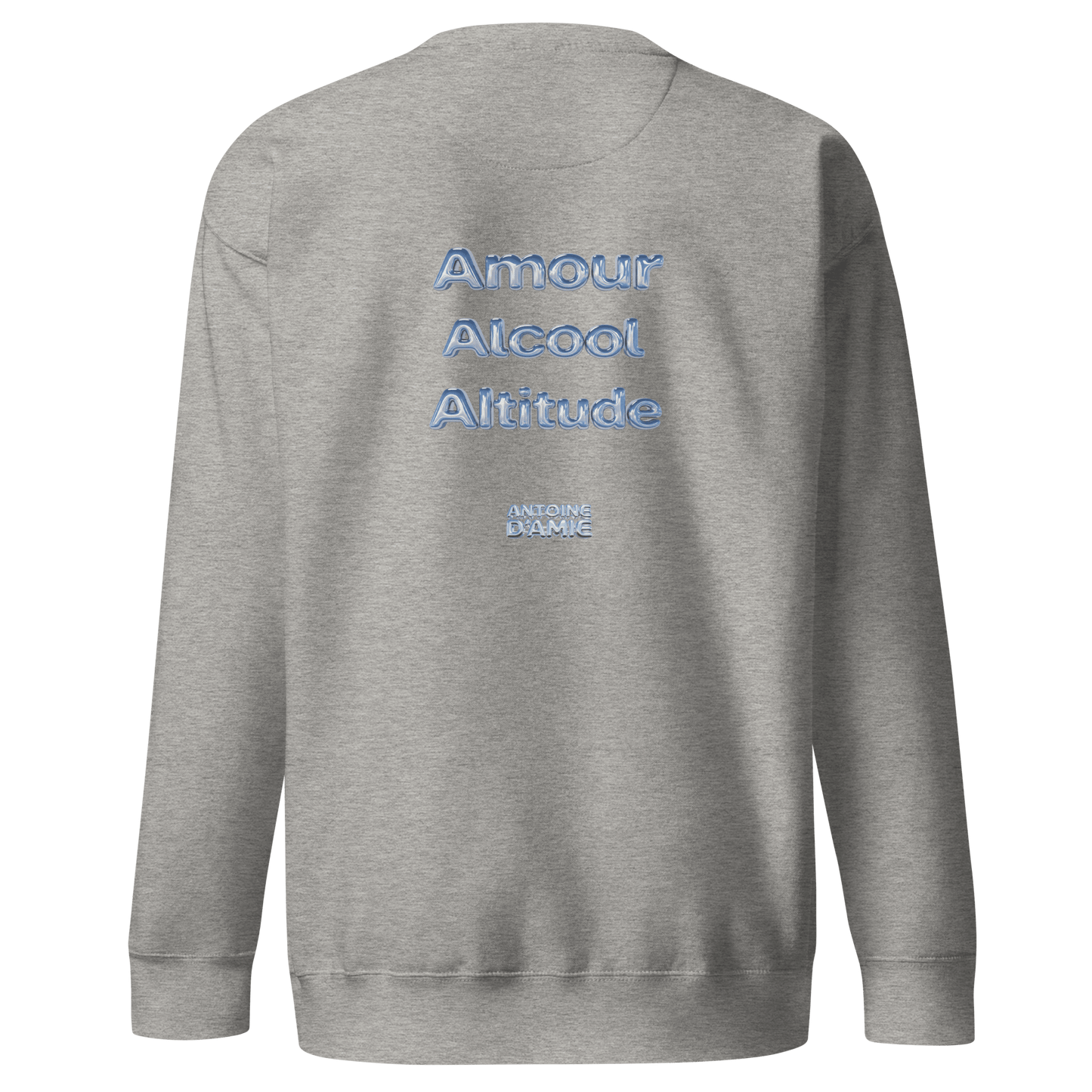 "AMOUR ALCOOL ALTITUDE" Embroidered Crewneck - Antoine D'Amie