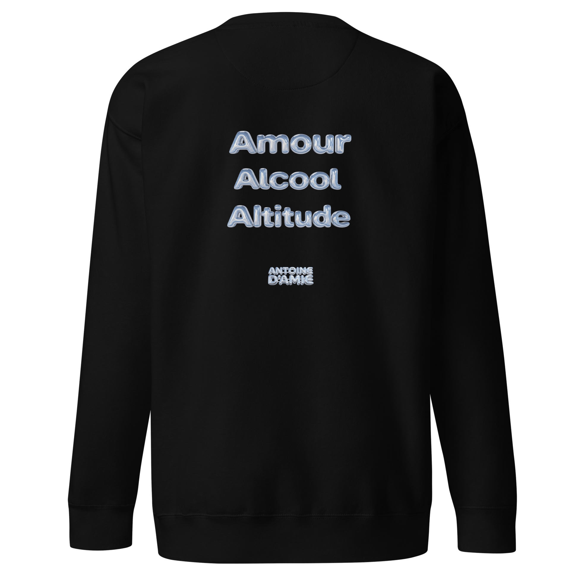 "AMOUR ALCOOL ALTITUDE" Embroidered Crewneck - Antoine D'Amie