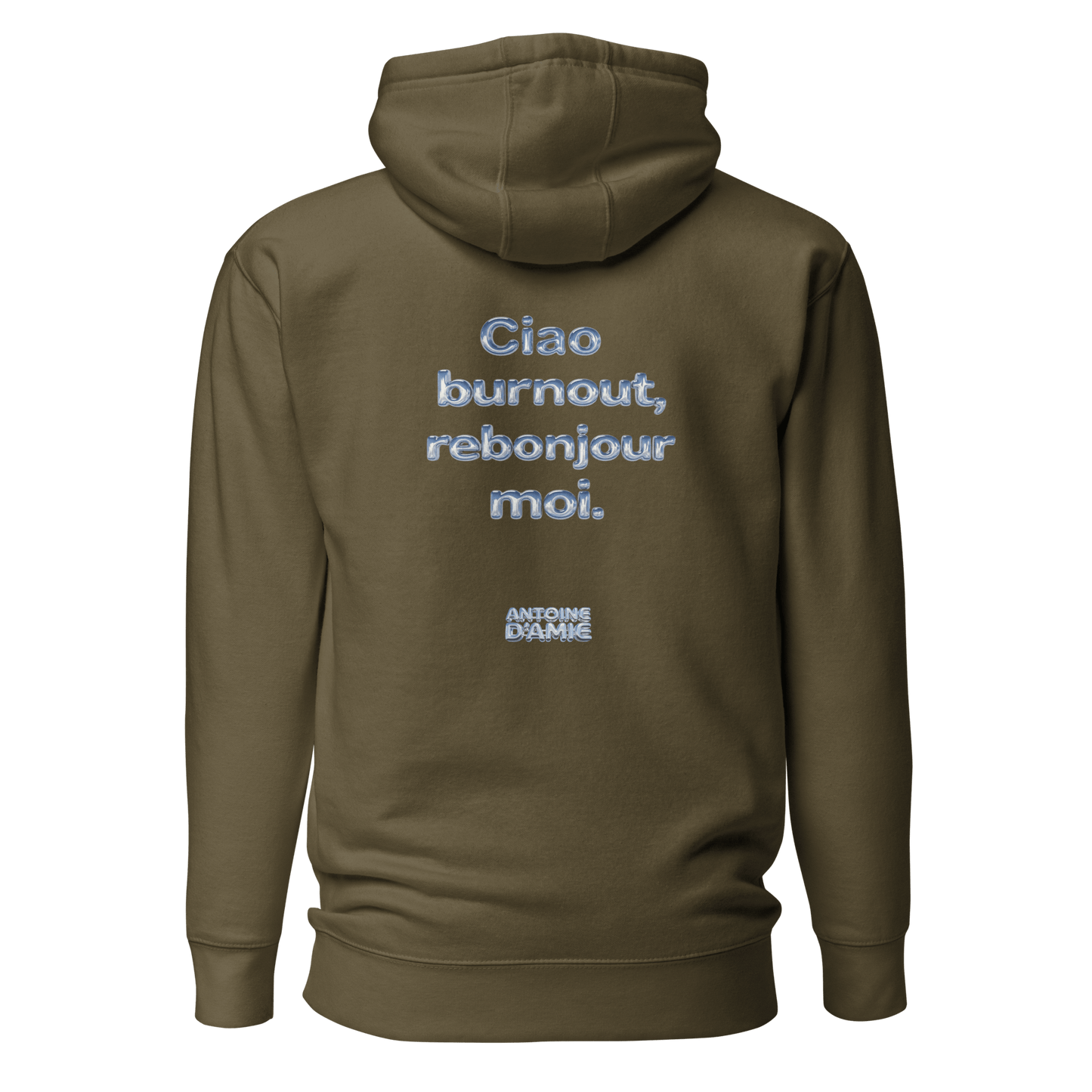 "CIAO BURNOUT, REBONJOUR MOI" Embroidered Hoodie - Antoine D'Amie
