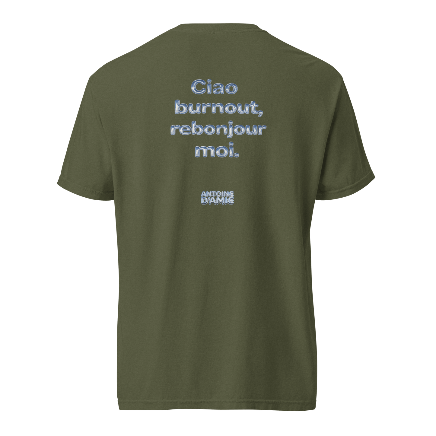 "CIAO BURNOUT, REBONJOUR MOI" Embroidered T-Shirt - Antoine D'Amie