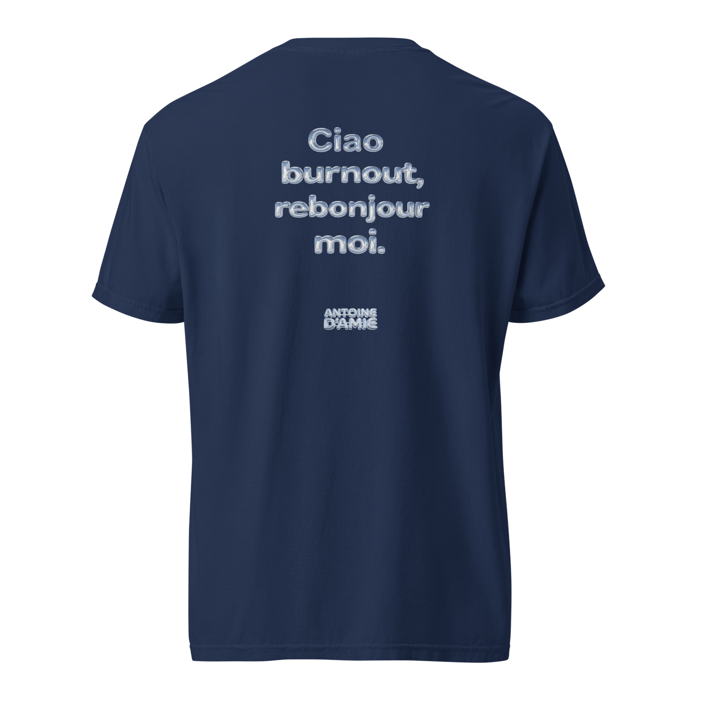"CIAO BURNOUT, REBONJOUR MOI" Embroidered T-Shirt - Antoine D'Amie