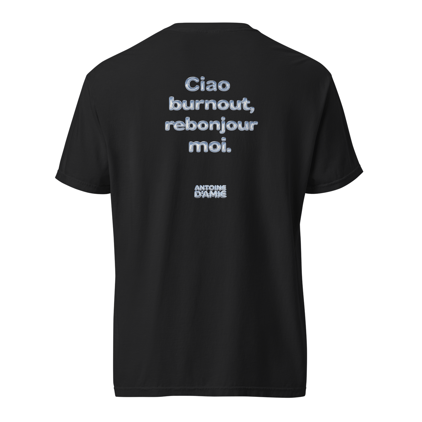 "CIAO BURNOUT, REBONJOUR MOI" Embroidered T-Shirt - Antoine D'Amie