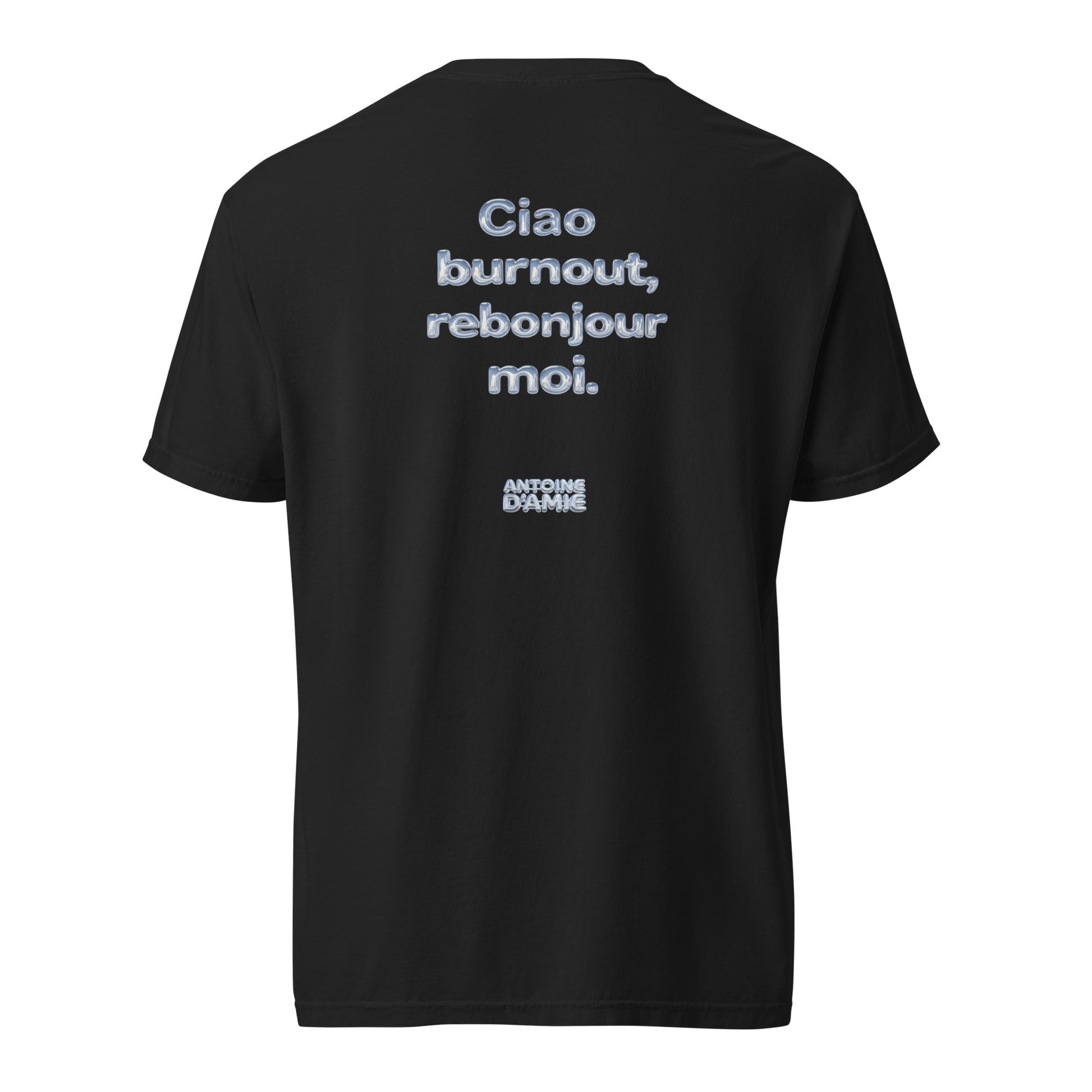 "CIAO BURNOUT, REBONJOUR MOI" Embroidered T-Shirt - Antoine D'Amie