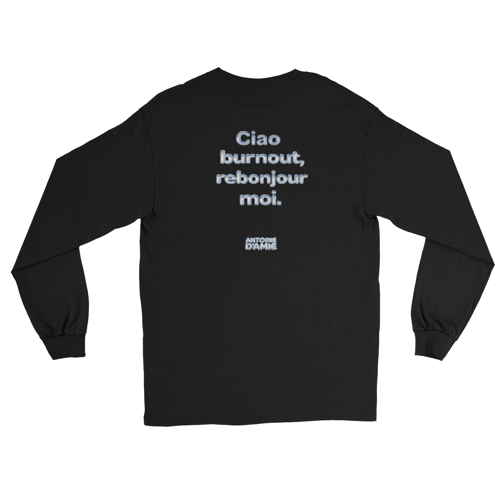 "CIAO BURNOUT, REBONJOUR MOI" Long Sleeve Embroidered T-Shirt - Antoine D'Amie