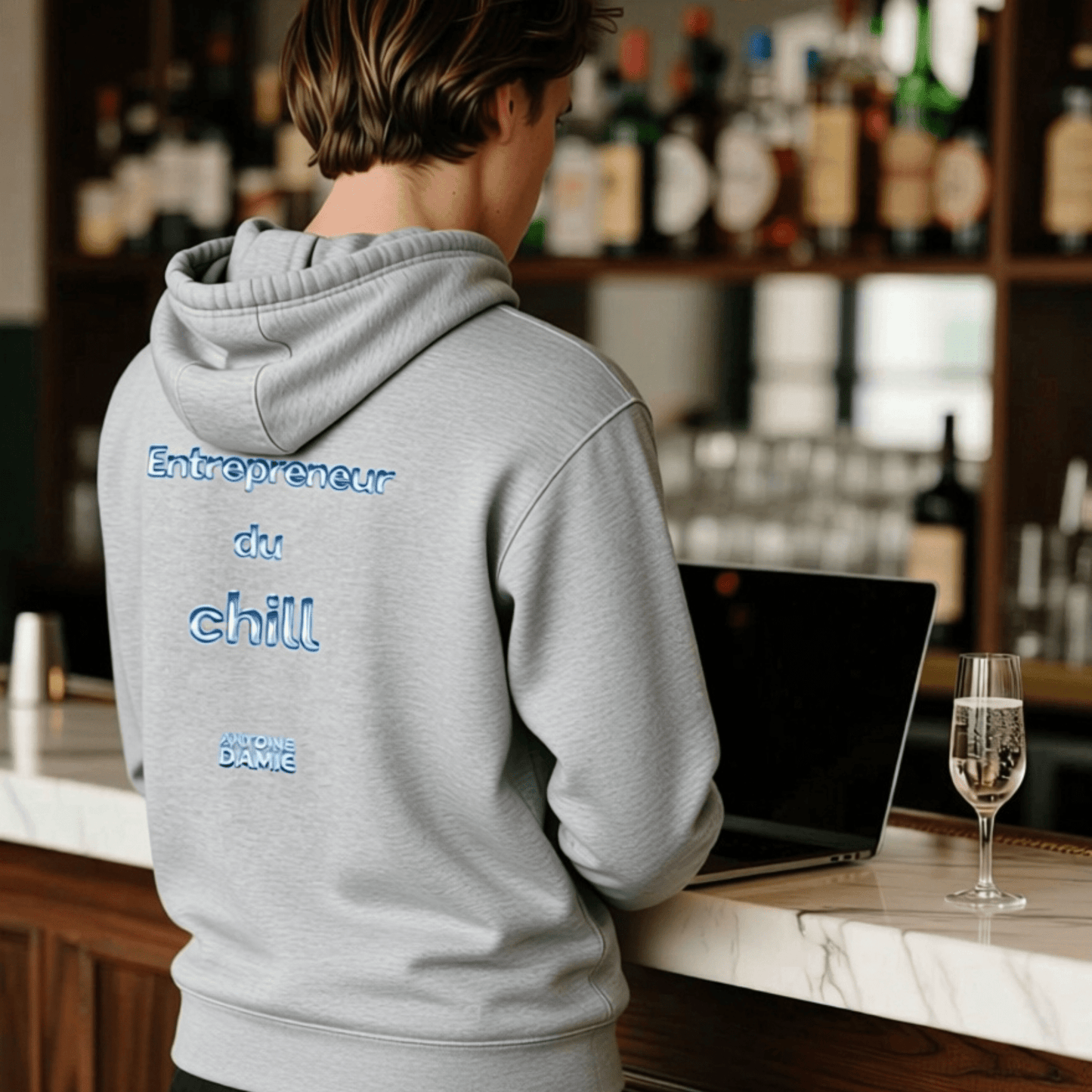 "ENTREPRENEUR DU CHILL" Embroidered Hoodie - Antoine D'Amie