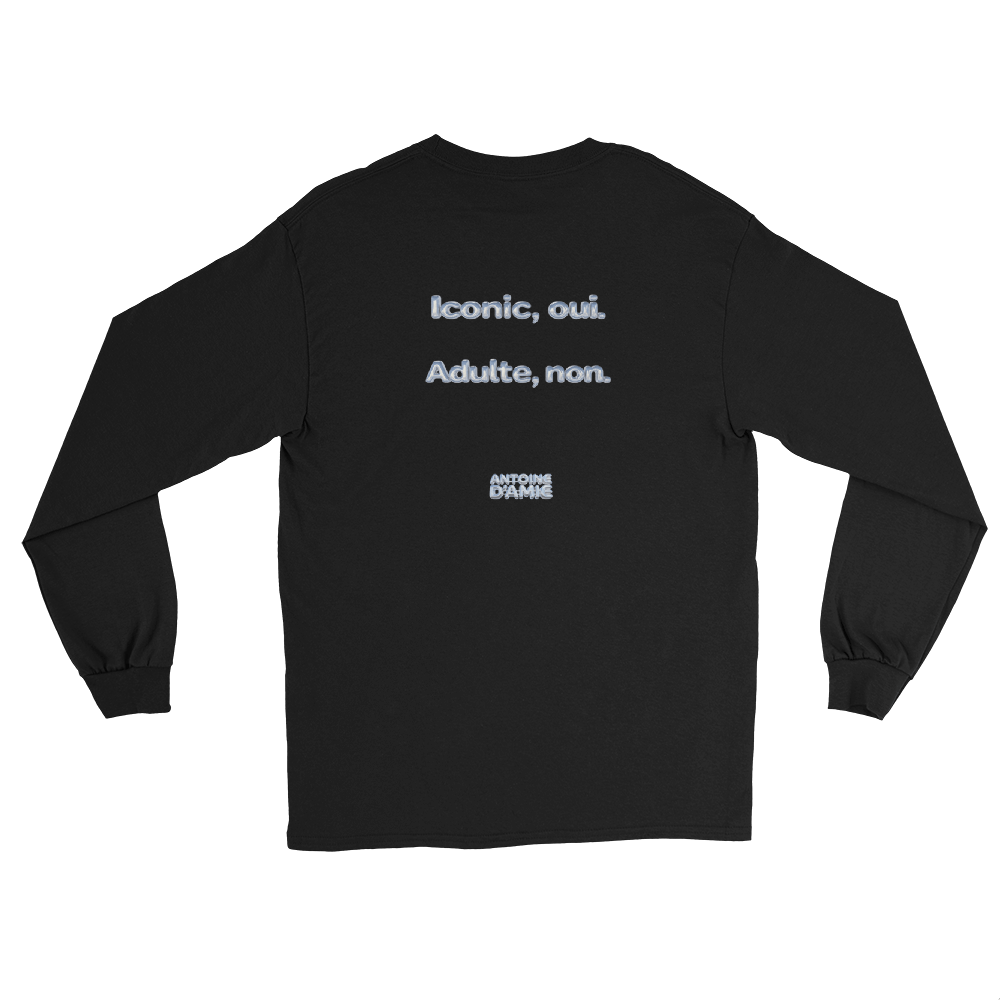 "ICONIC, OUI. ADULTE, NON." Long Sleeve Embroidered T-Shirt - Antoine D'Amie