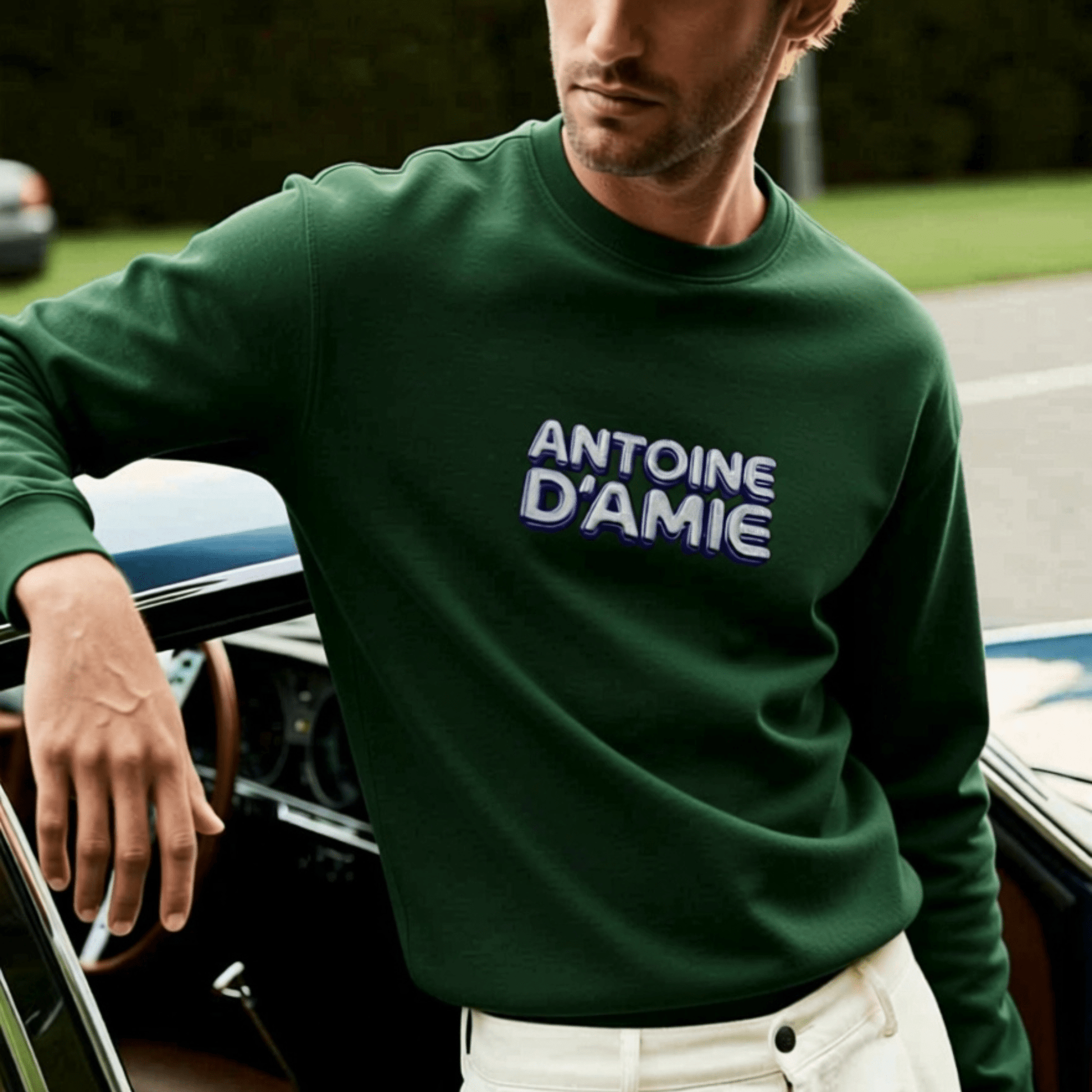 LOGO x CHROME ANTOINE Embroidered Crewneck - Antoine D'Amie