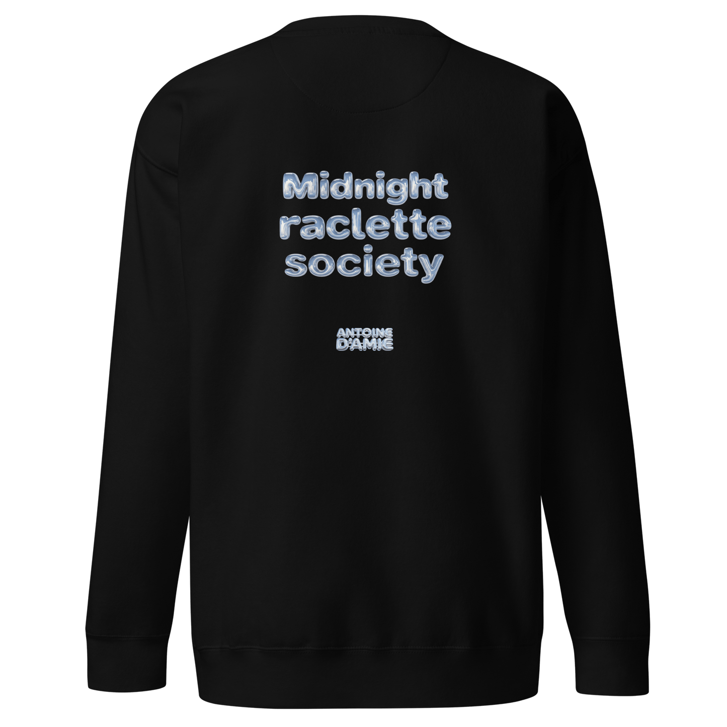 "MIDNIGHT RACLETTE SOCIETY" Embroidered Crewneck - Antoine D'Amie