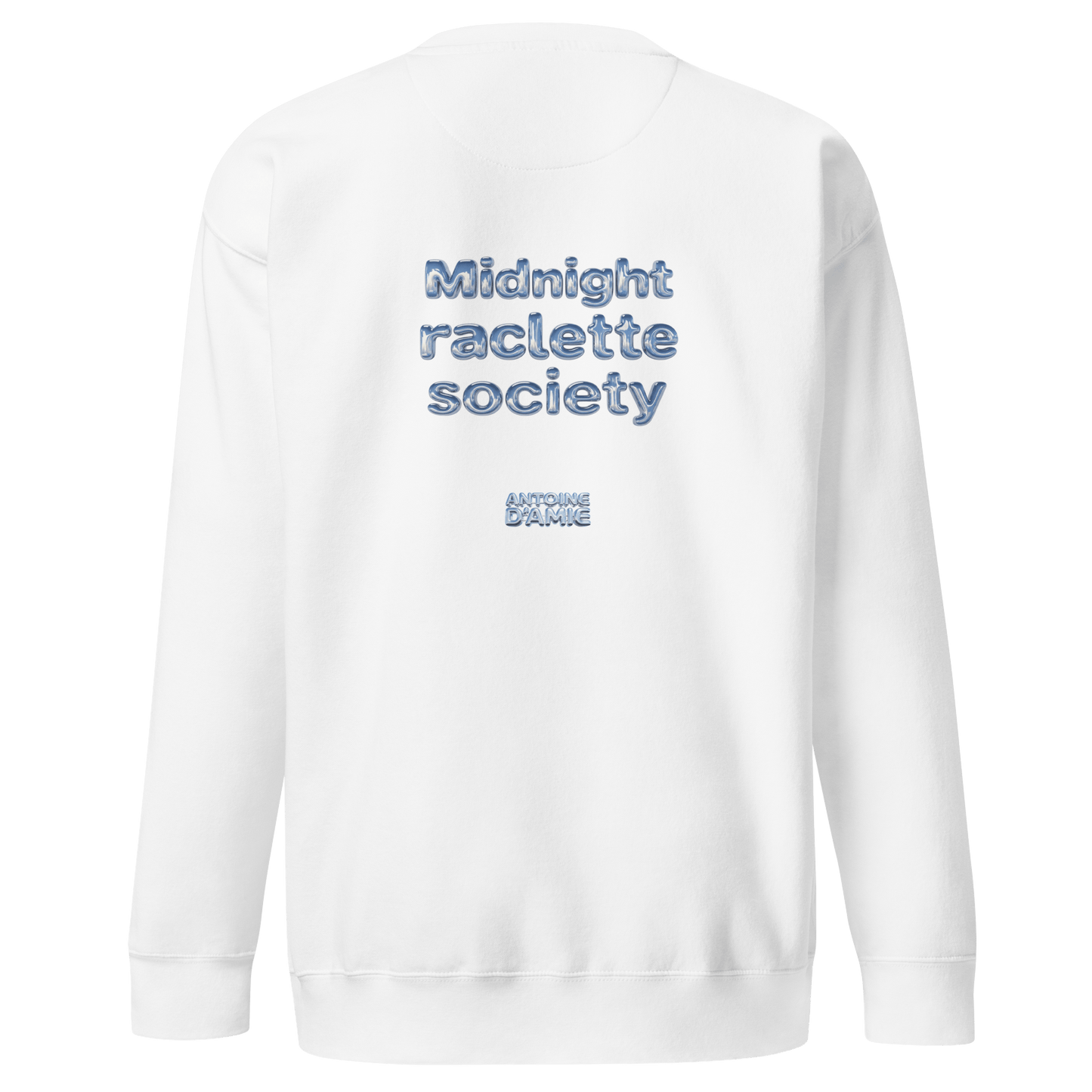 "MIDNIGHT RACLETTE SOCIETY" Embroidered Crewneck - Antoine D'Amie