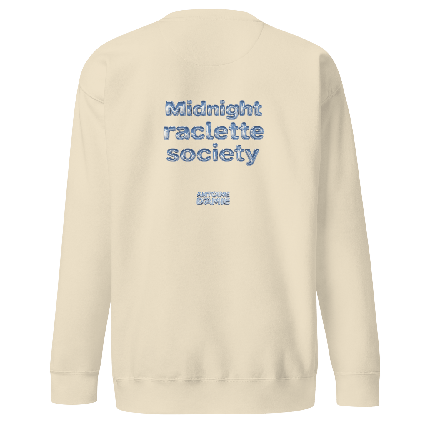 "MIDNIGHT RACLETTE SOCIETY" Embroidered Crewneck - Antoine D'Amie