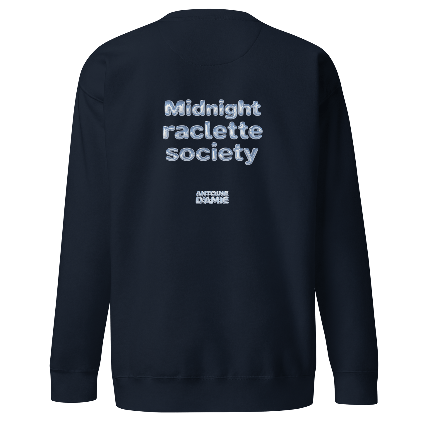 "MIDNIGHT RACLETTE SOCIETY" Embroidered Crewneck - Antoine D'Amie
