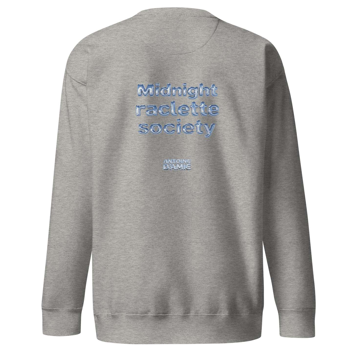 "MIDNIGHT RACLETTE SOCIETY" Embroidered Crewneck - Antoine D'Amie