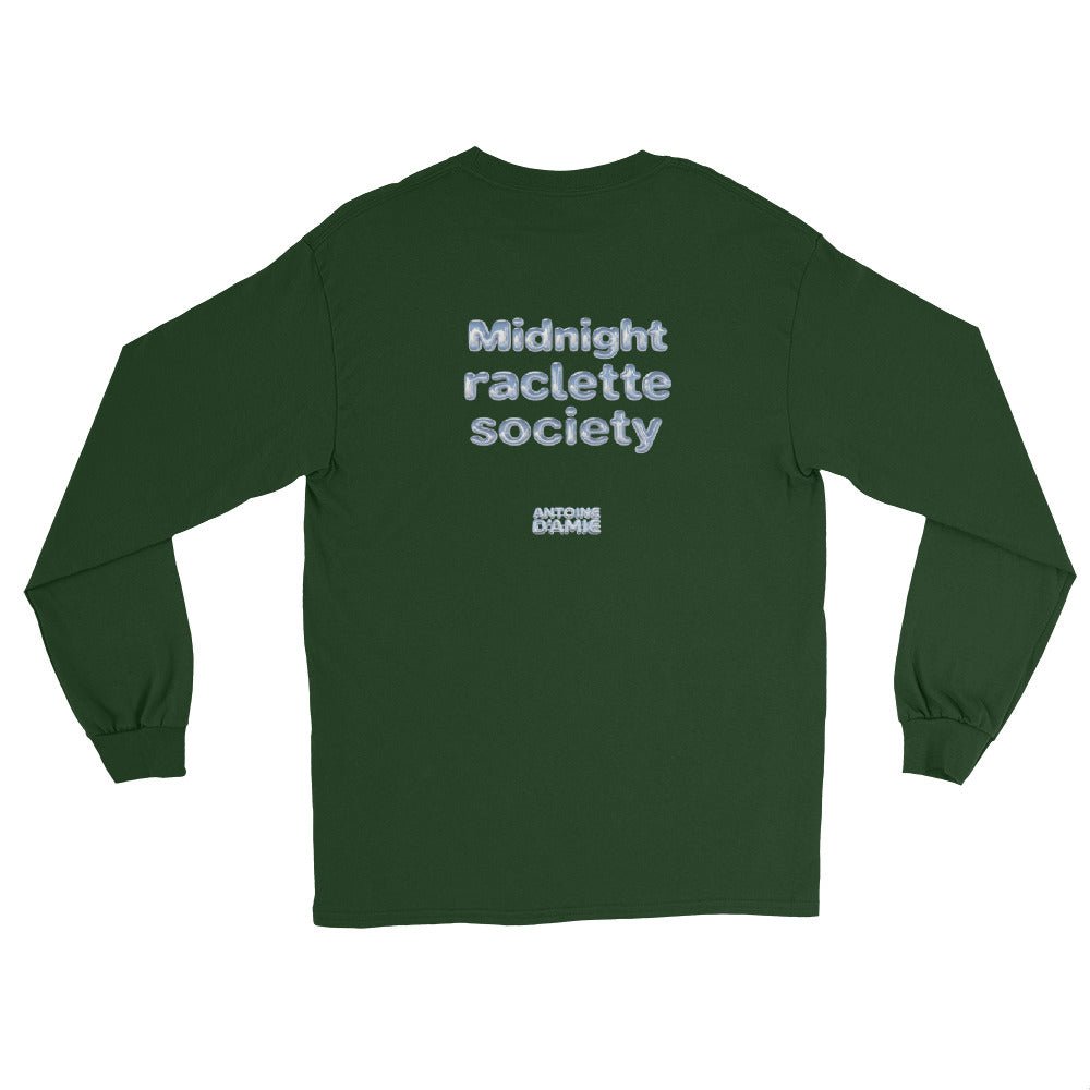 "MIDNIGHT RACLETTE SOCIETY" Long Sleeve Embroidered T-Shirt - Antoine D'Amie