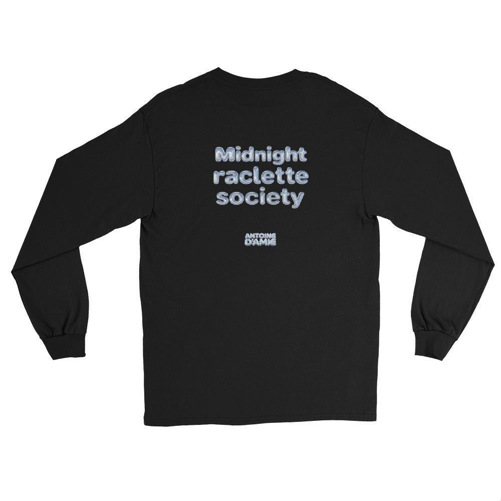 "MIDNIGHT RACLETTE SOCIETY" Long Sleeve Embroidered T-Shirt - Antoine D'Amie