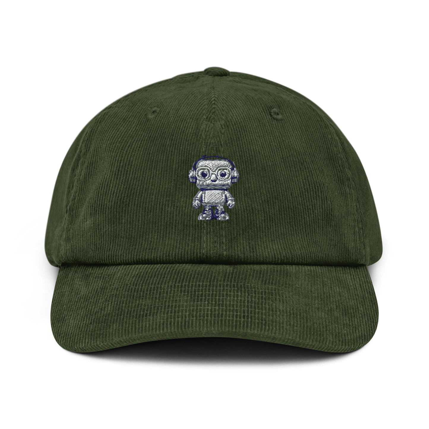 MR ANTOINE Embroidered Corduroy Cap - Antoine D'Amie