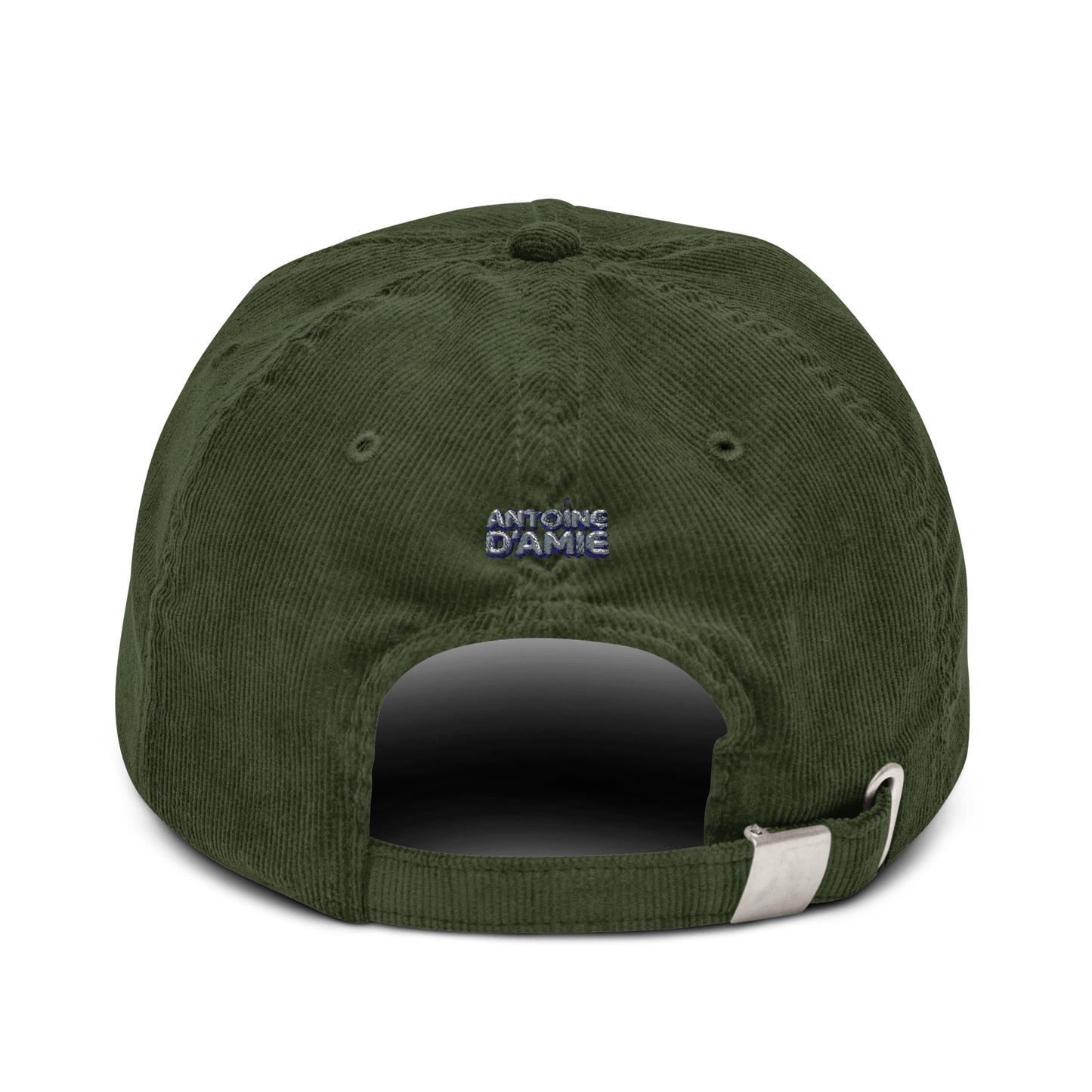 MR ANTOINE Embroidered Corduroy Cap - Antoine D'Amie