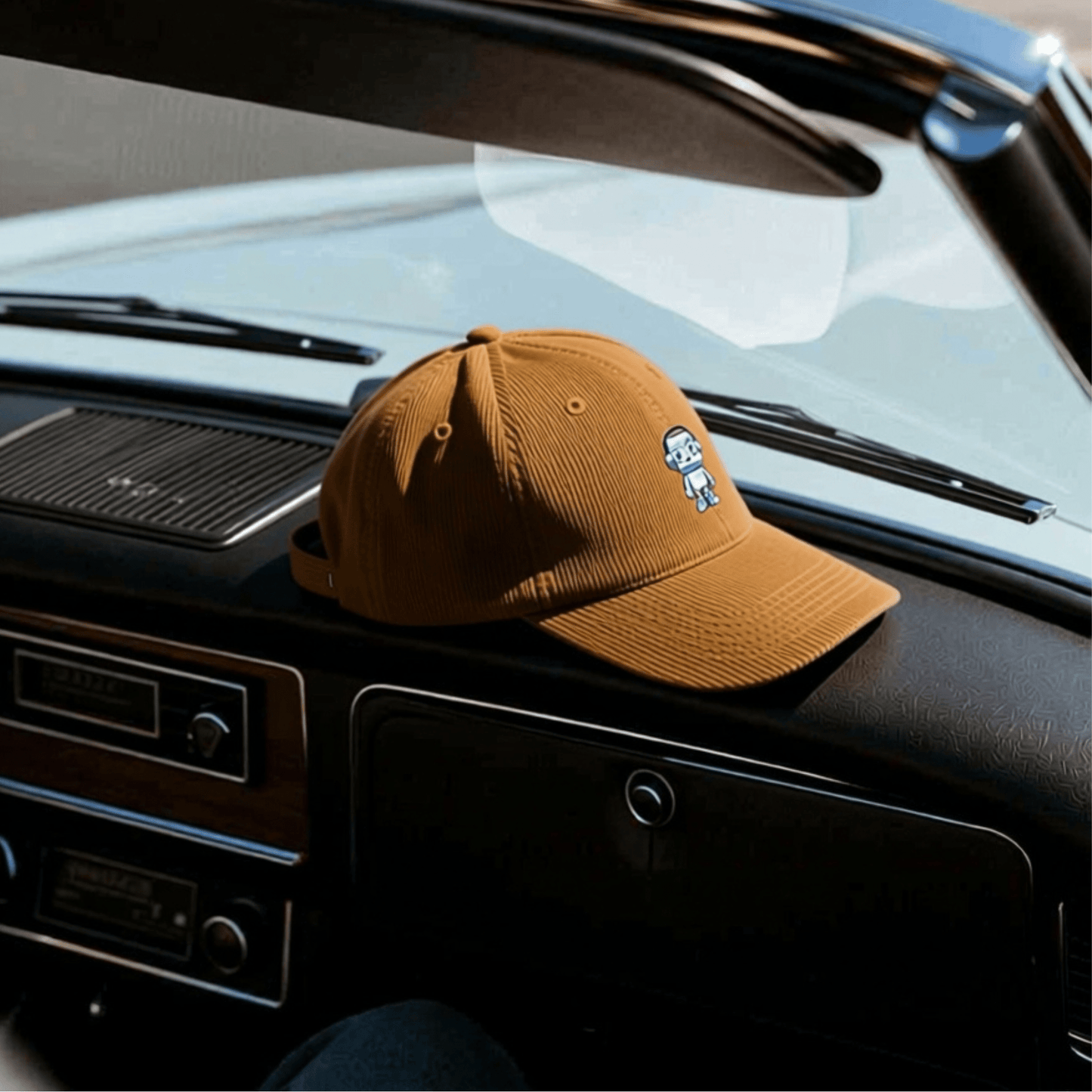 MR ANTOINE Embroidered Corduroy Cap - Antoine D'Amie