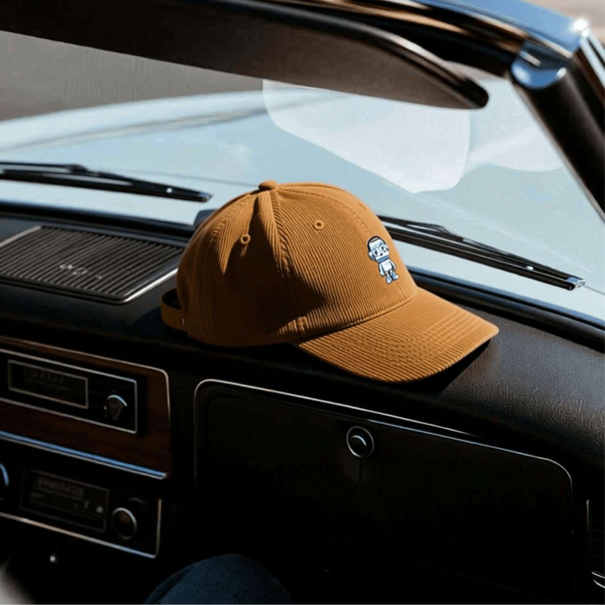 MR ANTOINE Embroidered Corduroy Cap - Antoine D'Amie