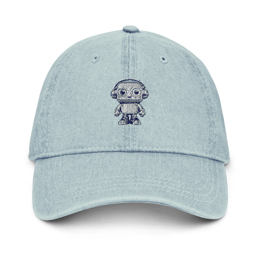 MR ANTOINE Embroidered Denim Cap - Antoine D'Amie