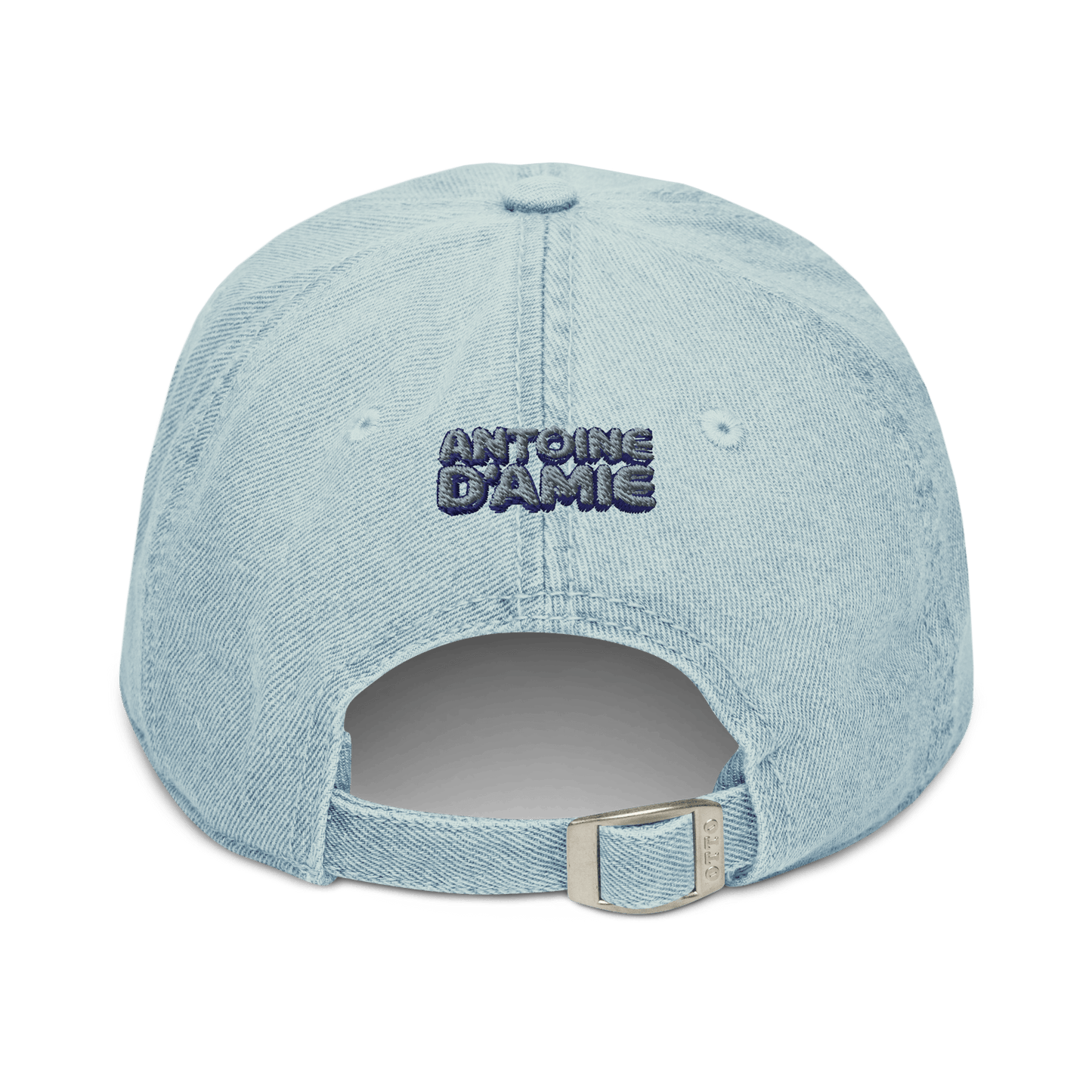 MR ANTOINE Embroidered Denim Cap - Antoine D'Amie