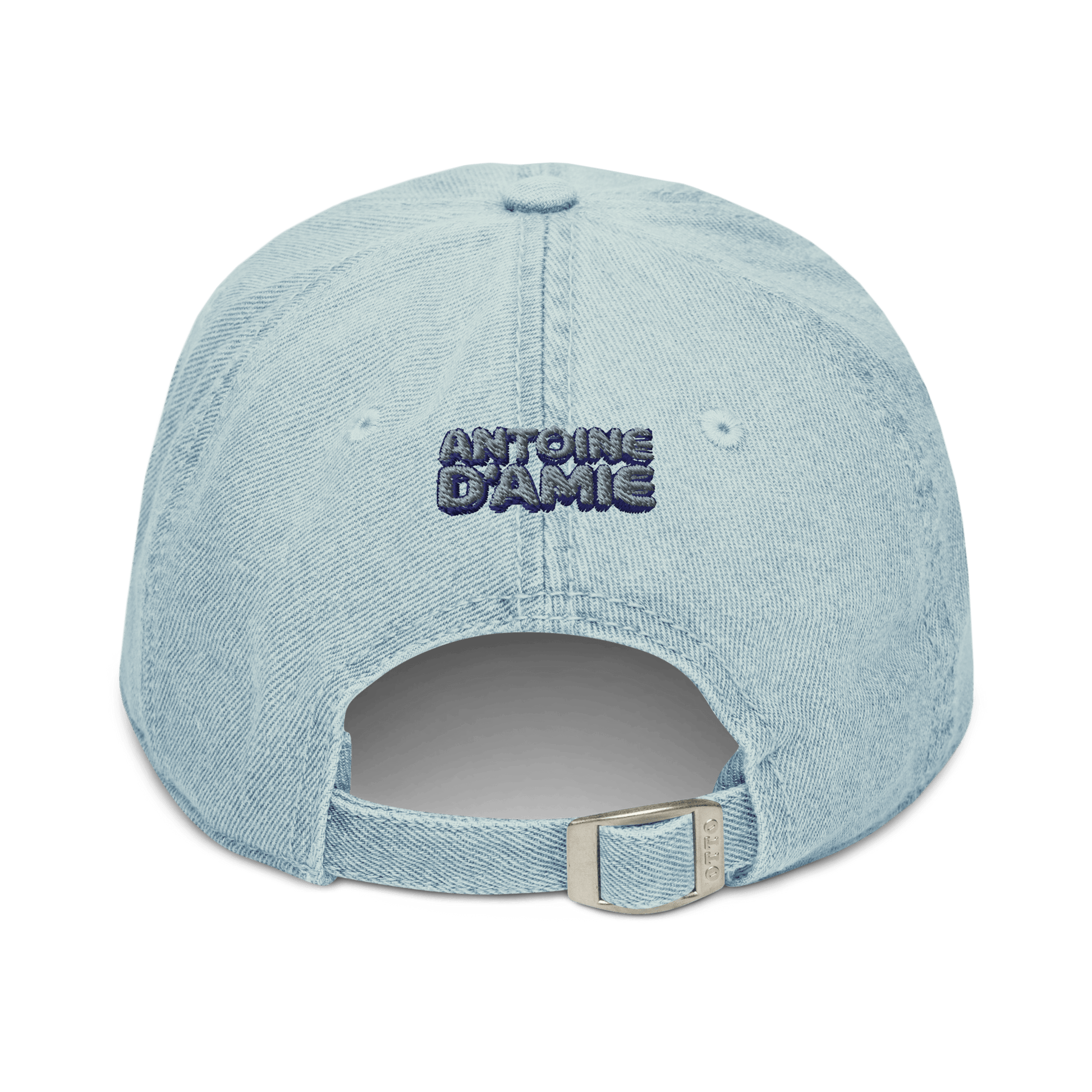 MR ANTOINE Embroidered Denim Cap - Antoine D'Amie