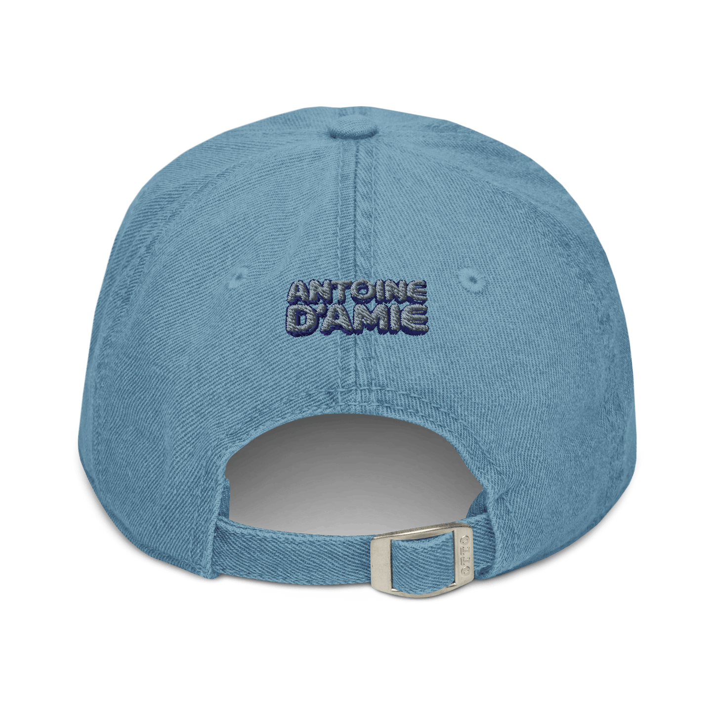 MR ANTOINE Embroidered Denim Cap - Antoine D'Amie