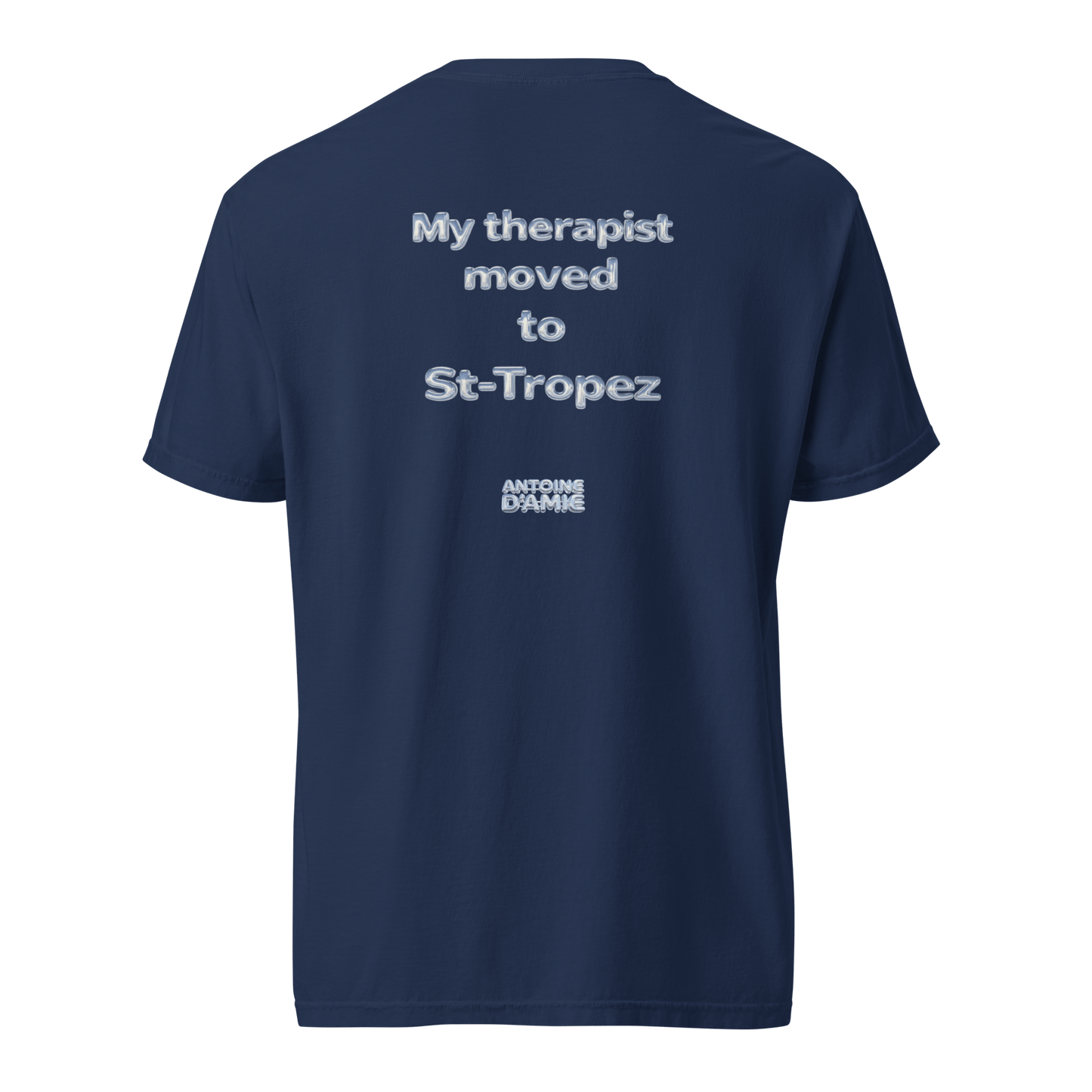 "MY THERAPIST MOVED TO ST - TROPEZ" Embroidered T-Shirt - Antoine D'Amie