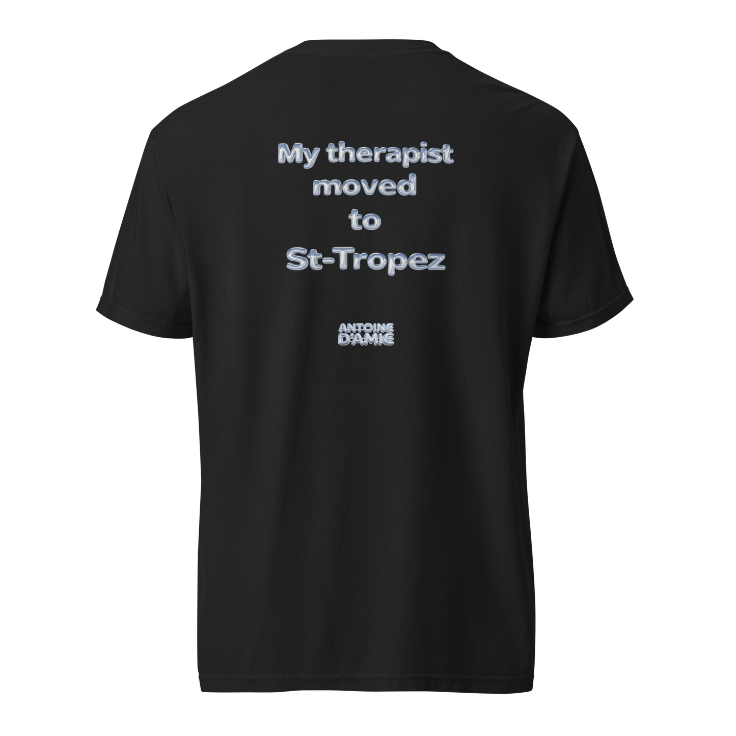 "MY THERAPIST MOVED TO ST - TROPEZ" Embroidered T-Shirt - Antoine D'Amie