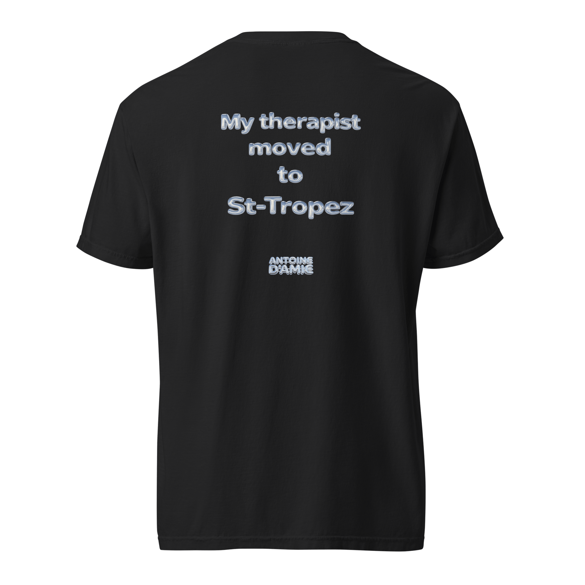 "MY THERAPIST MOVED TO ST - TROPEZ" Embroidered T-Shirt - Antoine D'Amie