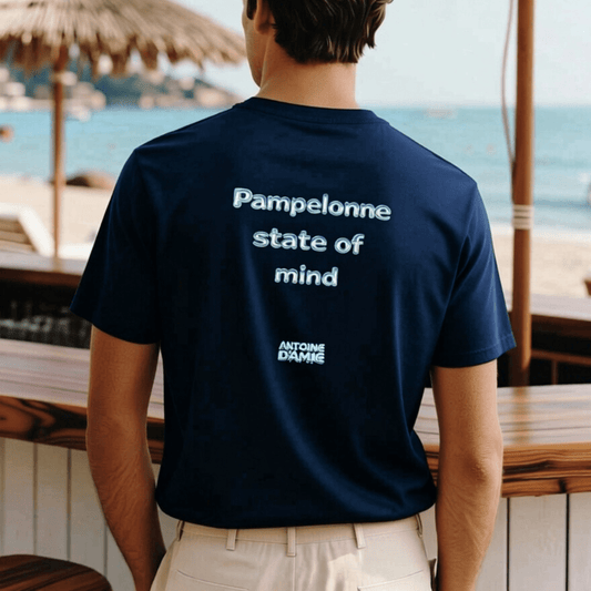 "PAMPELONNE STATE OF MIND" Embroidered T-Shirt - Antoine D'Amie