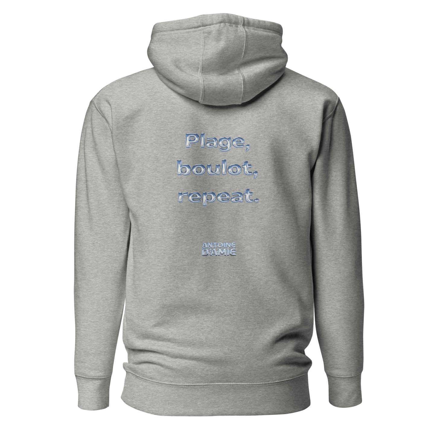 "PLAGE BOULOT REPEAT" Embroidered Hoodie - Antoine D'Amie