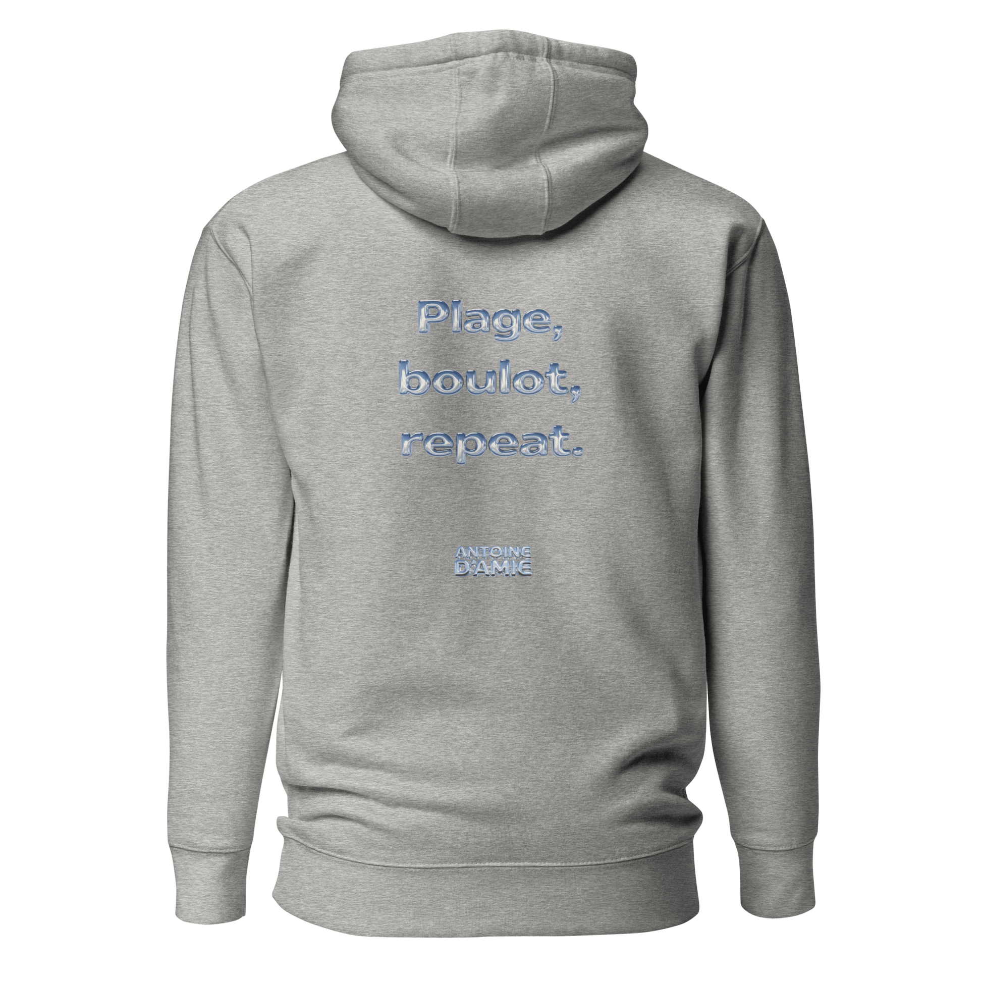 "PLAGE BOULOT REPEAT" Embroidered Hoodie - Antoine D'Amie