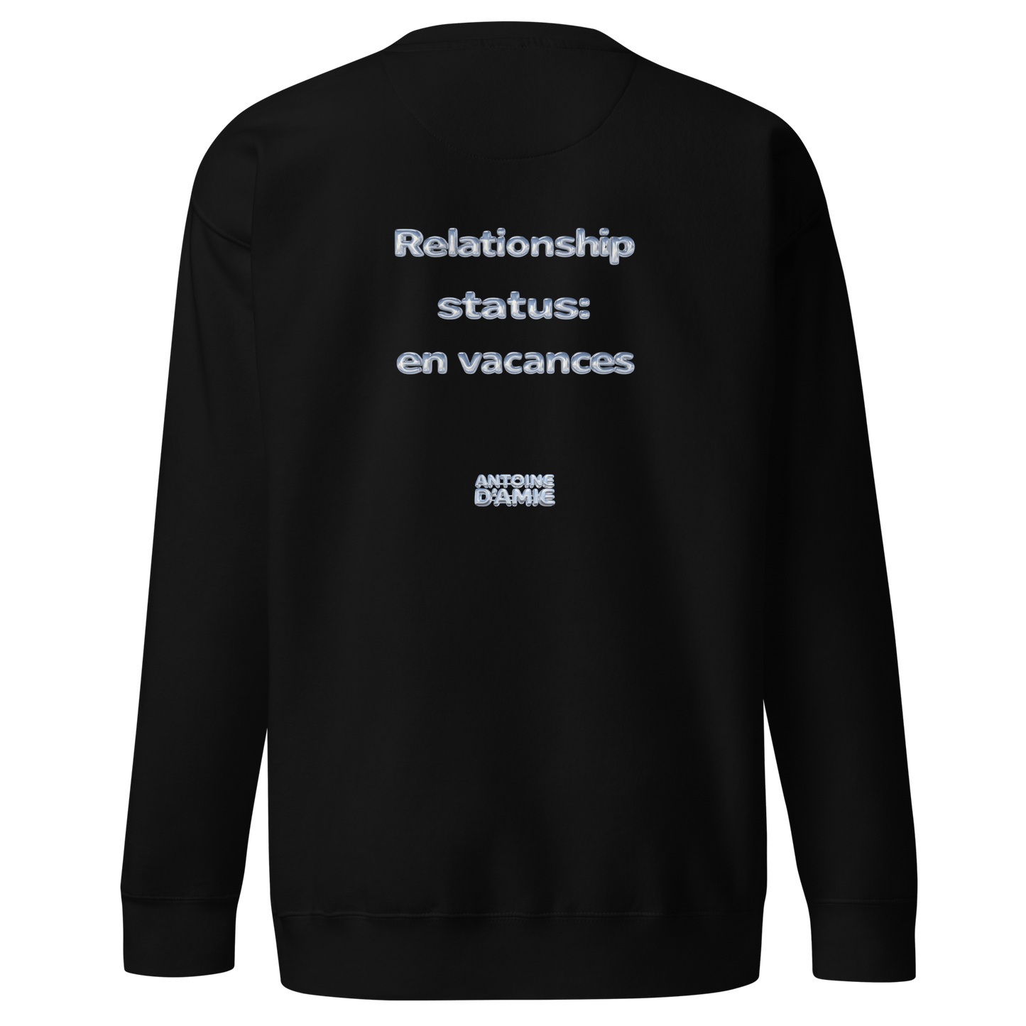 "RELATIONSHIP STATUS: EN VACANCES" Embroidered Crewneck - Antoine D'Amie