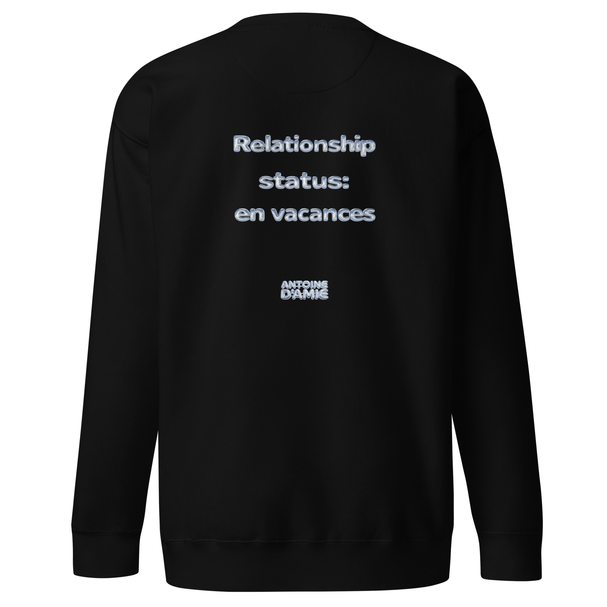 "RELATIONSHIP STATUS: EN VACANCES" Embroidered Crewneck - Antoine D'Amie