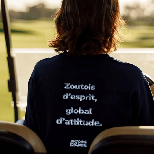 "ZOUTOIS D'ESPRIT, GLOBAL D'ATTITUDE" Embroidered Crewneck - Antoine D'Amie