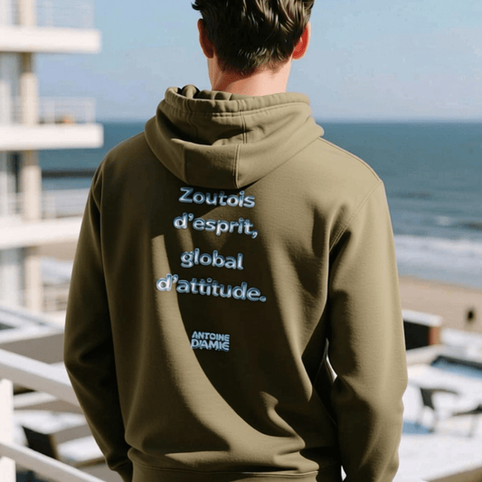 "ZOUTOIS D'ESPRIT, GLOBAL D'ATTITUDE." Embroidered Hoodie - Antoine D'Amie